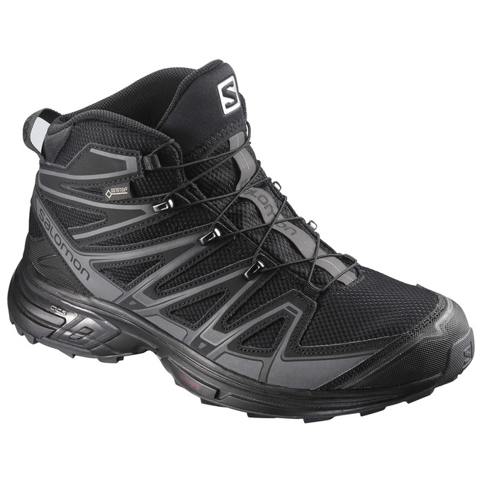 Salomon Singapore Womens Hiking Shoes - X-CHASE MID GTX® W Black | 42963-CPNE